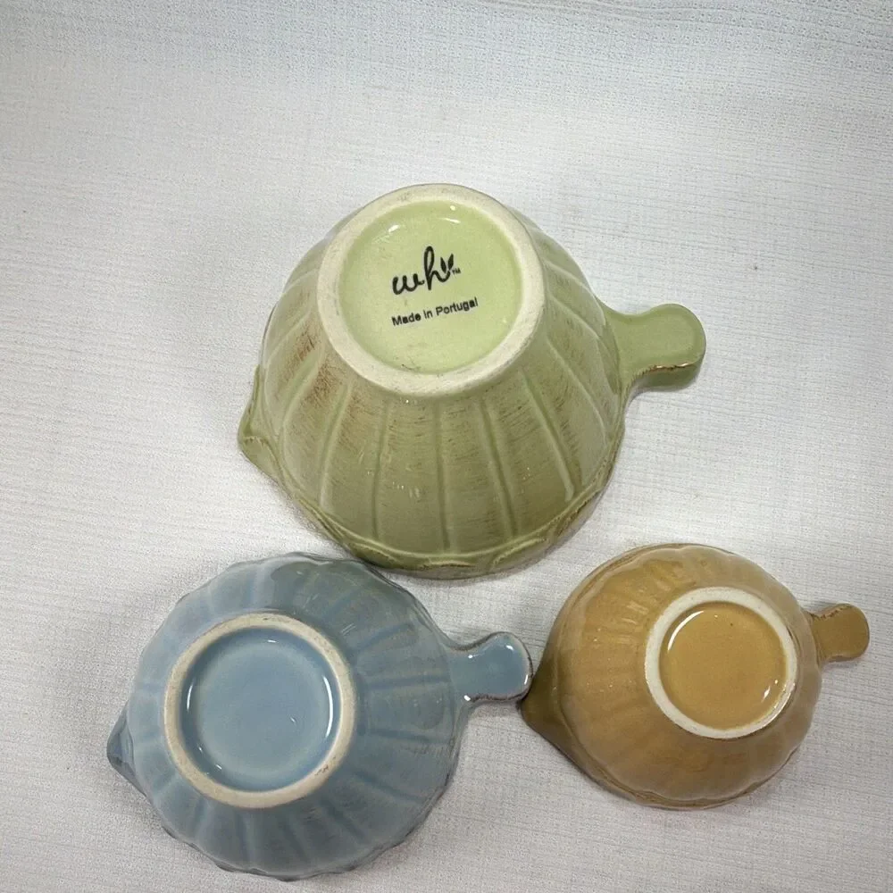 Southern Living Willow House Hyacinth Ceramic Measuring Cups Set of 3 - Portugal